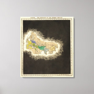 Die Abteilung der römisches Reich 395 ANZEIGE Leinwanddruck