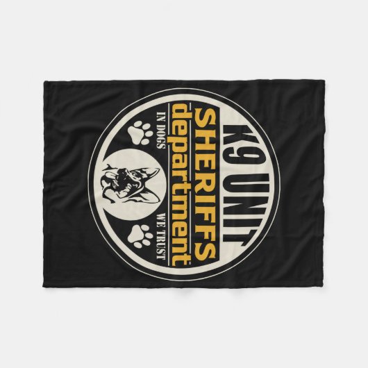 Die Abteilung des Sheriffs der Einheits-K9 Fleecedecke (Vorderseite (Horizontal))