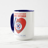 Die Abteilung USCG Mamas 15 Unze-Wecker-Tasse Tasse (Vorderseite Links)