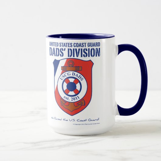 Die Abteilung USCG Väter 15 Unze-Wecker-Tasse Tasse (Rechts)