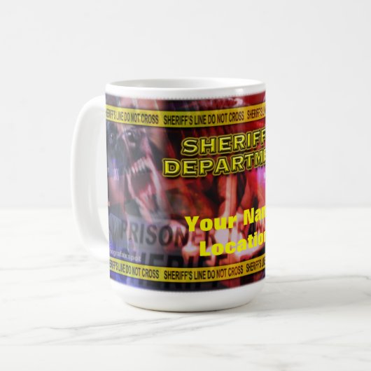 Die Abteilungs-Kaffee-Tasse des Sheriffs Kaffeetasse (Vorderseite Links)