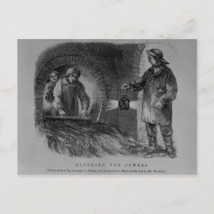 Die Abwasserkanäle spülen Postkarte