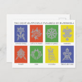 Die acht grausamen Symbole des Buddhismus Postkarte (Vorne/Hinten)