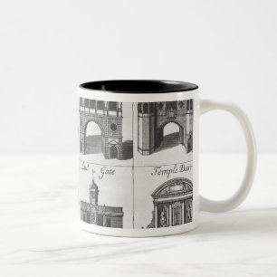 Die acht Tore der Stadt von London Zweifarbige Tasse
