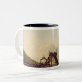 Die Achterbahnen auf dem Neva in St. Zweifarbige Tasse (Vorderseite Links)