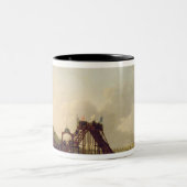 Die Achterbahnen auf dem Neva in St. Zweifarbige Tasse (Mittel)