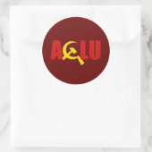 Die ACLU ist kommunistisch Runder Aufkleber (Tasche)