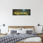 Die Acrylmalerei von Fireflies beleuchtet ein myst Leinwanddruck (Insitu (Schlafzimmer))