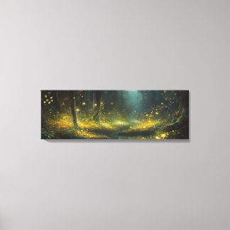 Die Acrylmalerei von Fireflies beleuchtet ein myst Leinwanddruck