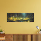 Die Acrylmalerei von Fireflies beleuchtet ein myst Leinwanddruck (Insitu (Wohnzimmer))