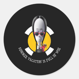 Die Addams Family Animationsfilme – Mittwoch Ferie Runder Aufkleber