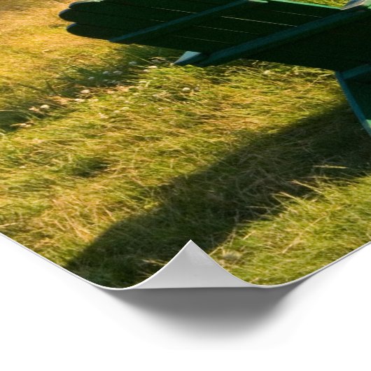 Die Adirondack-Stühle auf dem Rasen des Jordans Poster (Ecke)