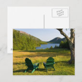 Die Adirondack-Stühle auf dem Rasen des Jordans Postkarte (Vorne/Hinten)