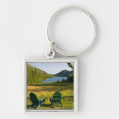 Die Adirondack-Stühle auf dem Rasen des Jordans Schlüsselanhänger (Vorne)