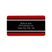 Die Adressenmarken rot, weiß und schwarz Adressaufkleber (Vorne)