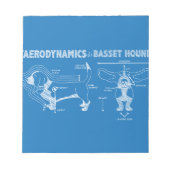 Die Aerodynamik eines Basset Hounds Notizblock (Vorderseite)