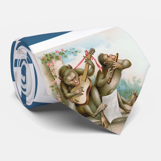 Die Affe-Musiker Krawatte (Gerollt)