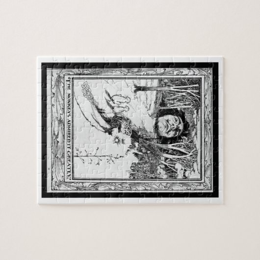 Die Affen bewunderten es großartig Puzzle (Horizontal)