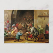 Die Affen in der Schule Postkarte (Vorderseite)