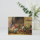 Die Affen in der Schule Postkarte (Stehend Vorderseite)