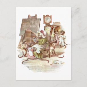 Die Affen-Schule Postkarte