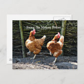 Die Affenklumpen, die Hühner, die die Schlüssel in Postkarte (Vorne/Hinten)