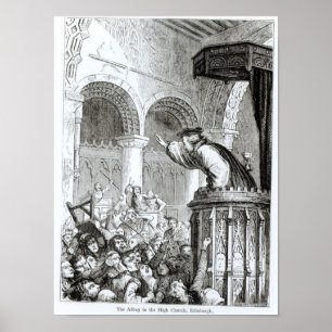 Die Affray in der Hohen Kirche, Edinburgh Poster