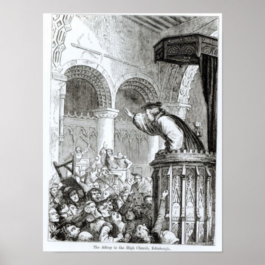 Die Affray in der Hohen Kirche, Edinburgh Poster (Vorne)