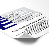 DIE AFRIKANISCHE AMERIKANISCHE FLAG - DETAILLIERT POSTER (Ecke)