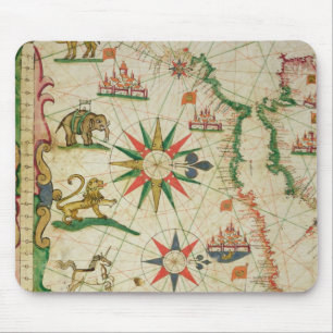 Die afrikanische Nordküste, von einem Seeatlas Mousepad