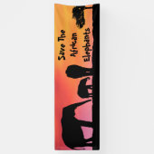 Die afrikanischen Elefanten gerettet Banner (Vertikal)