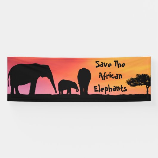 Die afrikanischen Elefanten gerettet Banner (Horizontal)