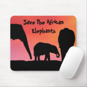 Die afrikanischen Elefanten gerettet Mousepad (Mit Mouse)