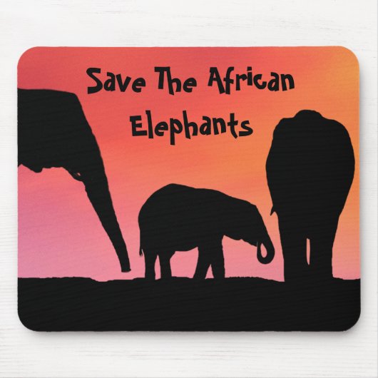 Die afrikanischen Elefanten gerettet Mousepad (Vorne)