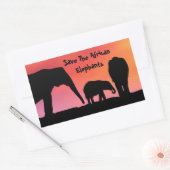 Die afrikanischen Elefanten gerettet Rechteckiger Aufkleber (Umschlag)