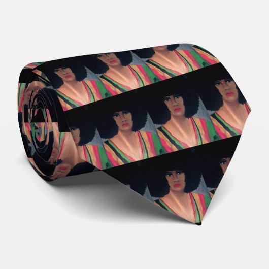 DIE AFRO-Krawatte DER "70ER" Krawatte (Gerollt)