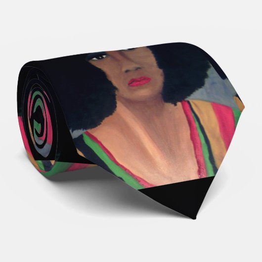 DIE AFRO-Krawatte DER "70ER" Krawatte (Gerollt)