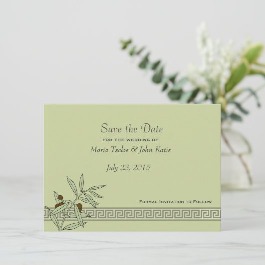 Die Ägäis Save the Date einladen (Stehend Vorderseite)