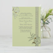 Die ägäische Hochzeits-Einladung Einladung (Stehend Vorderseite)