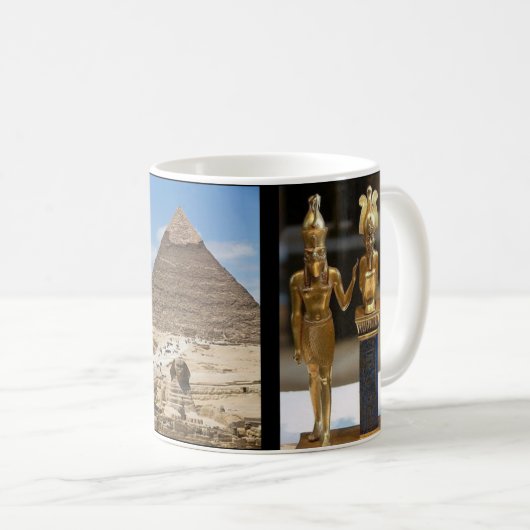 Die ägyptische Pyramide und die Pharaonen Kaffeetasse (VorderseiteRechts)