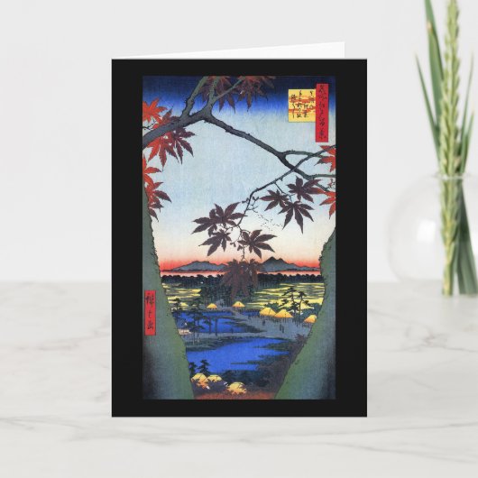 Die Ahornbäume - Ando Hiroshige Karte (Vorderseite)