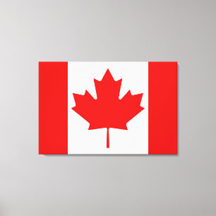Die Ahornblattflagge von Kanada Leinwanddruck