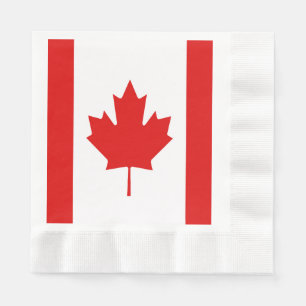 Die Ahornblattflagge von Kanada Serviette