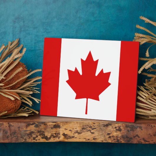 Die Ahornleaf-Flagge Kanadas Fotoplatte (Seite)