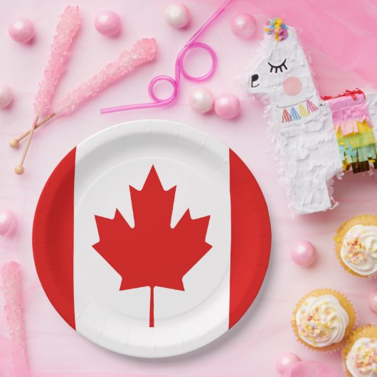 Die Ahornleaf-Flagge Kanadas Pappteller (Party)