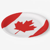 Die Ahornleaf-Flagge Kanadas Pappteller (Schrägansicht)