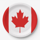 Die Ahornleaf-Flagge Kanadas Pappteller (Vorderseite)