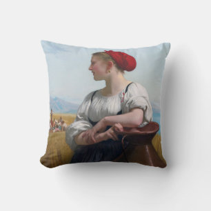 Die Ährensammlerin, Bouguereau Kissen
