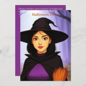 Die AI Friendly Hexe Einladung (Vorne/Hinten)