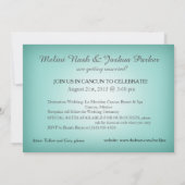 Die Aisle Aqua Lucite Green Beach Hochzeit Einladung (Rückseite)